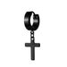 Punk Cross Stainless Steel Stud Hoop Earrings For Men Women Gothic Street Pop Hip Hop Ear Jewelry_ipsvogv.com