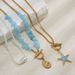 Beach Vacation Starfish Baroque Gravel Sweet Ocean Style Conch Bead Necklace For Women_ipsvogv.com