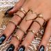 Pearl Round Heart Hollow Full Diamond Set Of 9 Pieces Joint Ring_ipsvogv.com