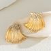 Jewelry Fashion Design Sense Metal Peach Heart Versatile Stripe Star Earrings_ipsvogv.com