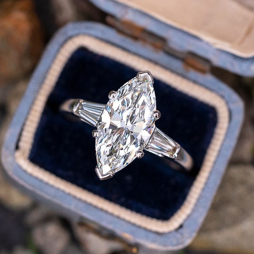Cao Shi's New Women's Banquet Set With Horse Eye Zircon Creative Simulation Diamond Ring, Engagement Ring_ipsvogv.com