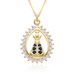 Fashion Gold Hollow Copper Gold Plated Zircon Lace Pendant Religious Necklace Jewelry Accessories_ipsvogv.com