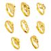 Opening Car Flower Brass With Plated Ring, Vietnamese Sha Jin Women's Gold Ring_ipsvogv.com