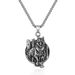 Retro Nordic style Viking wolf titanium steel necklace men's Viking text pendant personalized accessories_ipsvogv.com