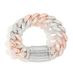 Unisex Hip Hop Bracelet 20mmT Square Diamond Mixed Inlaid Cuban Chain Two Color Rose Gold Men's Personality Trend Hip Hop_ipsvogv.com