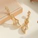 Fashion Super Shiny Ins Style Personality Alloy Irregular Geometric High-end Versatile Gold Earrings For Women_ipsvogv.com