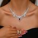 Women’s Jewelry Set Fashion Diamond Crown Shaped Crystal Necklace Earrings Set Fashion Light Luxury High End Jewelry Jewelry Set_ipsvogv.com