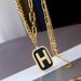 Alphabet necklace female alloy non-fading long sweater chain fashion personality net red autumn and winter 100 matching ornaments_ipsvogv.com