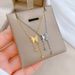 Full Body 【 Titanium Steel 】 Butterfly Tassel Minimalist Wind Furnace Genuine Gold Necklace For Female Ins Mesh Red 【 】_ipsvogv.com