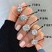 Cao Shi Trendy Ins Style Inlaid Zirconia Wedding Ring, Women's Engagement Party Ring_ipsvogv.com