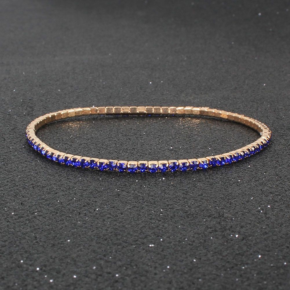 Multi Color Rhinestone Elastic Bracelet Shiny Simple Bracelet Jewelry Female_ipsvogv.com