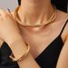 Three Wire Winding Spring Necklace Bracelet Light Luxury High End Metal Punk Hip Hop Necklace Bracelet_ipsvogv.com