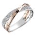 Designer simple personality X shape alloy two-tone ring popular jewelry_ipsvogv.com