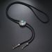 New Trendy Turquoise Edge Alloy Oil-Drip PU Bolo Collar For Men Simple Long Necklace_ipsvogv.com