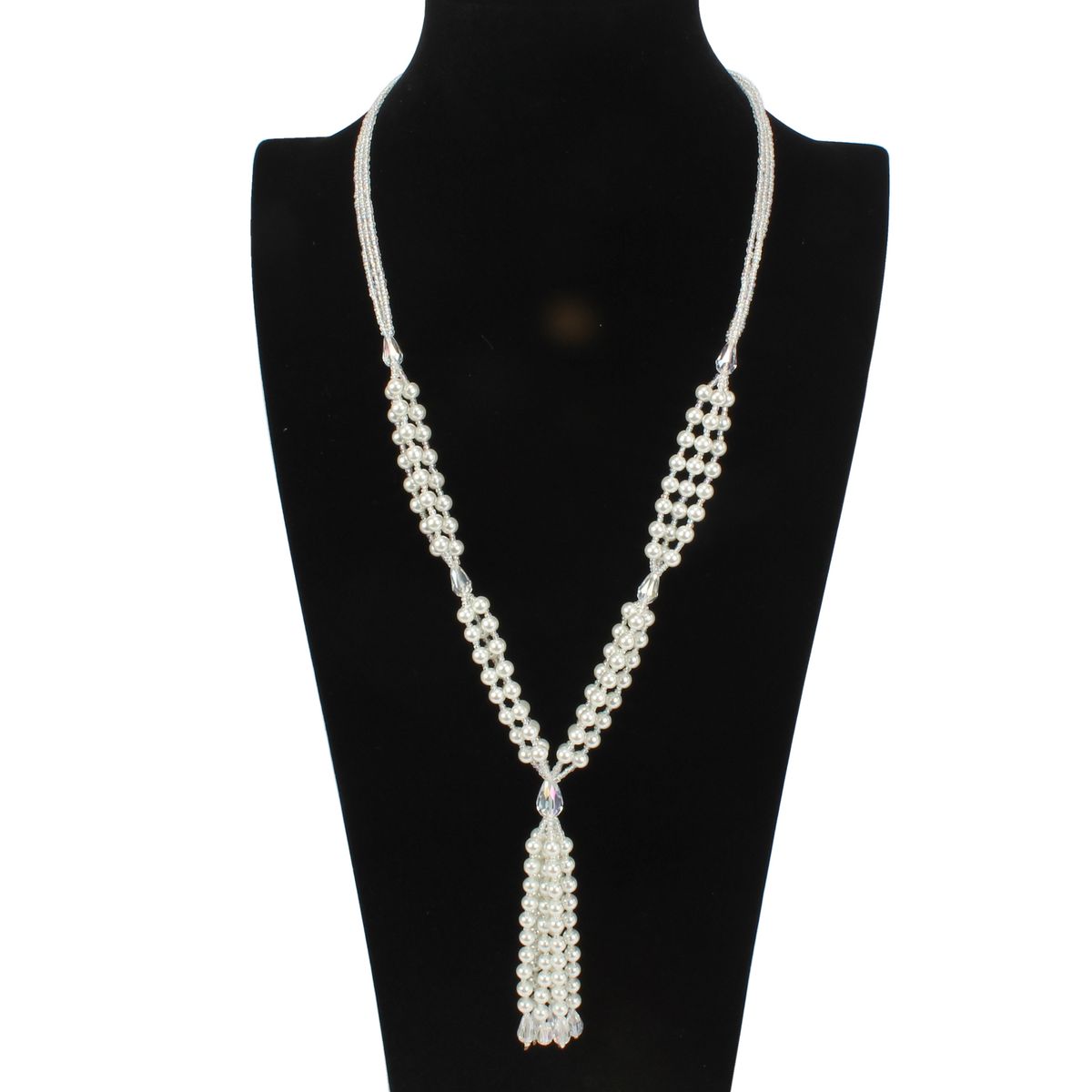 Korean Rice Pearl Sweater Necklace Women's Long Necklace New Tassel Jewelry_ipsvogv.com