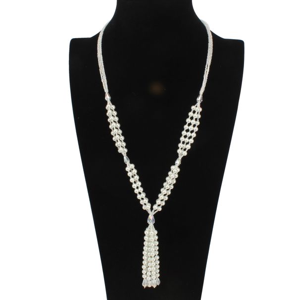 Korean Rice Pearl Sweater Necklace Women's Long Necklace New Tassel Jewelry_ipsvogv.com