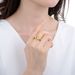 Unisex Fashion Personality Copper Plated Gold Micro Inlaid Zircon Expression Ring Female Hip Hop Style Trendy Ring Accessories_ipsvogv.com