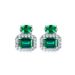 S925 Silver Cultured Emerald Earrings For Women, Fully Inlaid With Gemstones, Retro Noble_ipsvogv.com