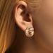 Heavy industry series niche color preserving design earrings personality exaggerated earrings copper plated with K real gold_ipsvogv.com