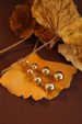 Ins Blogger Fever Same Three Metal Ball Girl Pendant Women French High-end Minimalist Style Earrings_ipsvogv.com