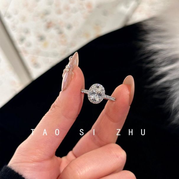 carat Pure Wild One Zircon Butterfly Simulation Pigeon Egg Light Luxury Socialite Style High End Open Ring_ipsvogv.com