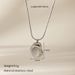 White Cat's Eye Stainless Steel Necklace - Gold Plated Snake Bone Chain For Women_ipsvogv.com