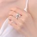 Oval Moissanite Ring Women Four Claw Simple Gold Plated S925 Sterling Silver Egg Shaped Ring_ipsvogv.com