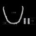 Low Price Yiwu Fashion OL Bride Jewelry Set Simple Four-Row Rhinestone Necklace Earrings_ipsvogv.com