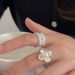 Hengheng S Pure Silver Four Leaf Clover Pearl Women's Fashion Temperament, Heavy Industry Ring, High-end Feeling, 2025_ipsvogv.com