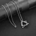 Chains Fashion Simple Geometric Interlocking Pendant Necklace For Men Women Stainless Steel Chain Choker Male Jewelry_ipsvogv.com