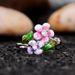Cao Shi SHEIN Overseas New Handicrafts Sweet Flowers Enamel Colorful Drip Glue Ring Valentine's Day Gift Accessories_ipsvogv.com