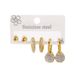 ZE0827 minimalist design stainless diamond studded geometric titanium steel earrings set for women_ipsvogv.com