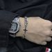 Niche Design Starburst Cross Titanium Steel Simple Men's Hip-Hop Cuban Chain Bracelet Ins Couple Jewelry_ipsvogv.com