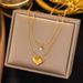 Necklace For Women, Trendy And Cool, Spicy Girl, Abifeng Necklace, Double-layer Collarbone Chain, Women's Love Pendant,_ipsvogv.com