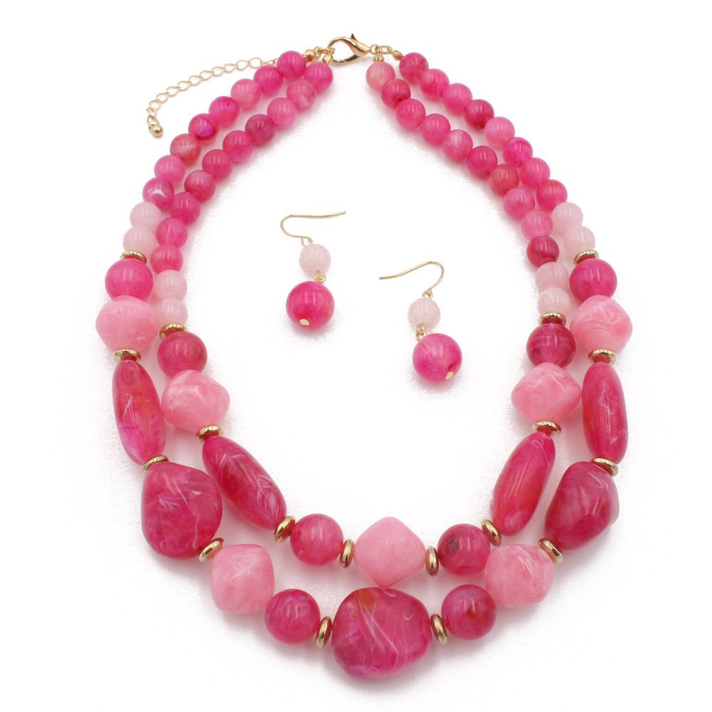 Double layered accessory creative water drop pendant necklace 8310_ipsvogv.com