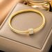 Xiao Man Waist New Titanium Steel Rose Simple Diamond Plated Gold Non Fading Women's Bracelet_ipsvogv.com