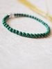 Natural Brazilian Malachite Bracelet For Men And Women, Thin Single Circle Crystal Bead Bracelet, Jewelry Gift, High-Quality Raw S_ipsvogv.com