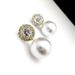 Cao Shi's Korean Edition Light Luxury Micro Inlaid Zircon Pearl With Insights, Sweet Temperament Earrings, Exquisite And_ipsvogv.com