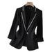 Women's Clothing White small suit jacket for women 2023 new spring and autumn Korean style casual high-end fashion suit ladies tops_ipsvogv.com