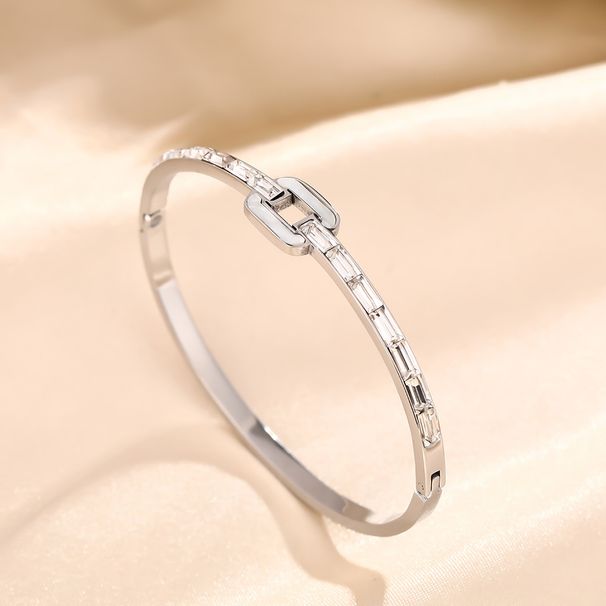 Beimu Zirconia Titanium Steel Light Luxury Fashion Ins Minimally Small And Unique Non Fading Bracelet Hand Accessories_ipsvogv.com
