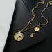 Luxury Fritillaria Inlaid with Instant Money Pendant Necklace, Titanium Steel Colorless Collar Chain, Light Luxury_ipsvogv.com