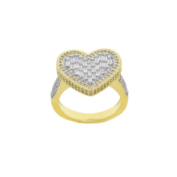 Women's Jewelry Heart Shaped Zircon Ring Fashion Trend Inlaid Zircon Ladies Ring Jewelry_ipsvogv.com