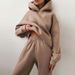 Women's Clothing sweatshirt set solid color casual fashion sports trousers two piece drop shipping_ipsvogv.com