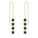 Cao Shi's Emerald Small Square Tassel Earline Personalized Face Show Thin Mesh Red Earrings Fashion Trend Earrings_ipsvogv.com
