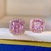 Cao Shi Pink Square Classic Luxury Ring Necklace Set Dinner Party Advanced Accessories_ipsvogv.com