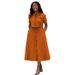 Women's new temperament round neck short-sleeved top high waist button-down skirt suit_ipsvogv.com