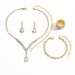 2024 Fashion Jewelry Set: Sparkling Diamond Necklace, Earrings, Studs, Bracelet, And Ring_ipsvogv.com