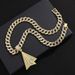 New Aircraft Shaped Pendant Cuban Necklace For Men's Street Three-dimensional Paper Airplane Decoration Chain_ipsvogv.com