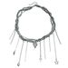 ins Sweet Cool Wind Love Crystal Fringed Cross Collarbone Chain Y2K Trend Multi-layer Necklace_ipsvogv.com