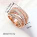 Cao Shi's New Trendy Multi-layer Cross With Lines Women, Micro Inlaid Zircon Engagement Gift, Fashionable Ring For Women_ipsvogv.com